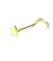 Little Star Silver Curved Nose Stud NSKB-03s